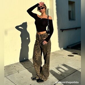 AELFRIC EDEN LEOPARD PRINT JEANS Size 29